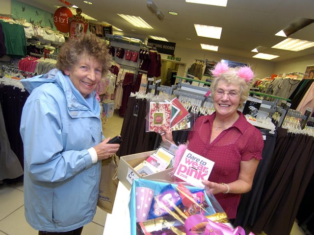Bonmarche in Whitby holds a pink day for breast cancer.