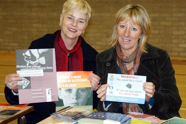 Lindsay May and Sandra Rees promoting Emergency Services Open Day.