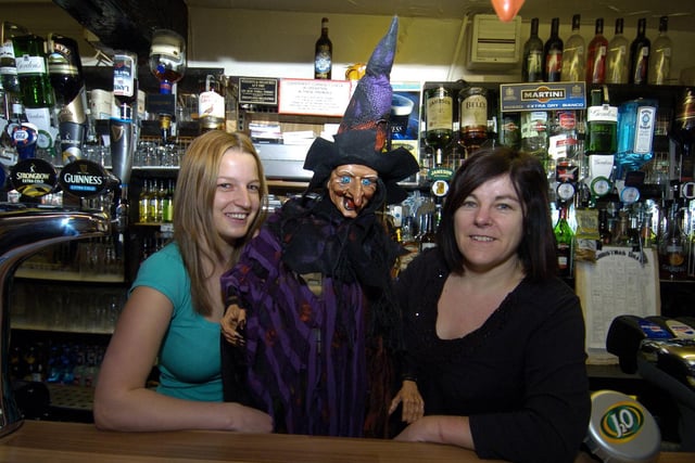 Christine Scott and Katie Hunter get ready for Halloween at the Board Inn, Whitby.