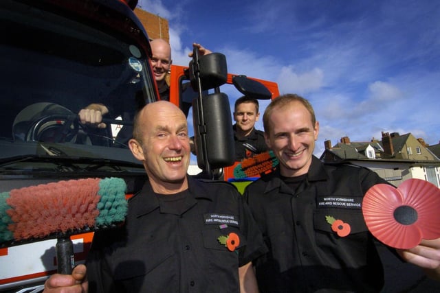 Whitby Fire Brigade’s charity car wash for the Poppy Appeal and Help for Heroes.