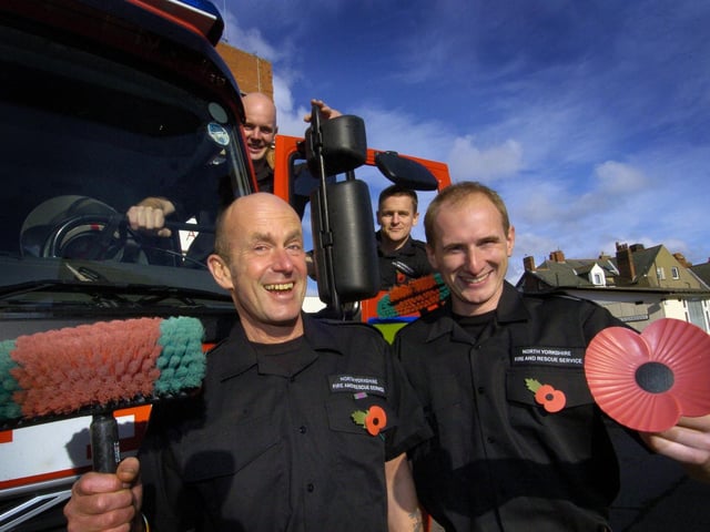 Whitby Fire Brigade’s charity car wash for the Poppy Appeal and Help for Heroes.