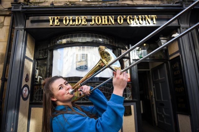 Lancaster Music Festival.  Becca Pattison, marketing director for the festival, outside Ye Olde John O'Gaunt before her gig with the band Give It Some. Picture Daniel Martino.