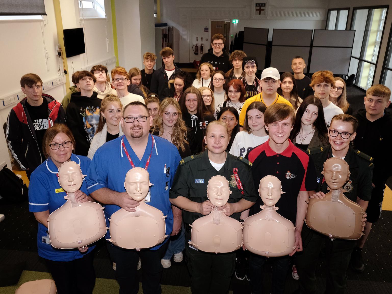 Jayne Collier, Adam Newton, Lynsey Snowden, Jack Naylor Dunn from Scarborough Lifeguards and Lydia Hunt.