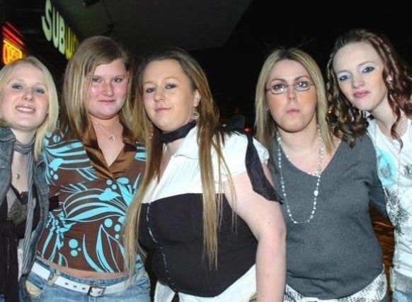 Helen, Nat, Becky, Kirsty and Leanne in 2006.
