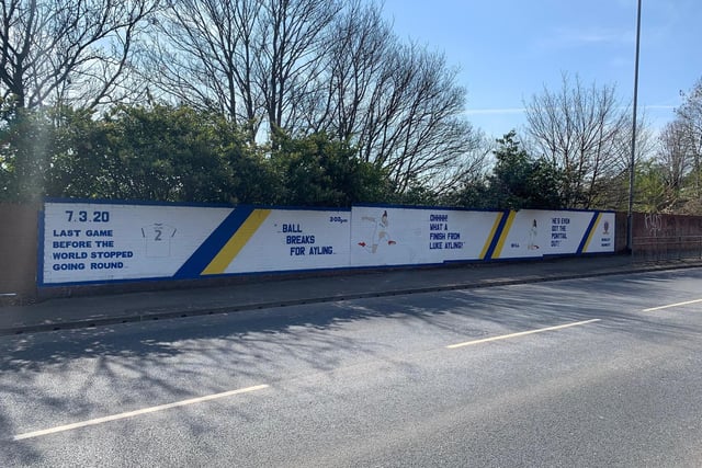The Burley Banksy revealed a new mural last month celebrating Luke Ayling on Whitehall Road and the last Leeds game before lockdown began in March 2020.