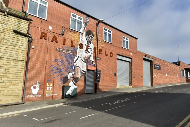 Unveiled by the Leeds United Supporters Trust. The mural is in Bramley and has been painted by Claire Bentley-Smith - known as artist Poshfruit.