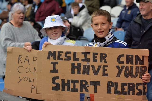 A young fan has his heart set on Illan Meslier's jersey.