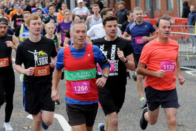 Local clubs such as Ilkley Harriers are always well-represented in the Abbey Dash