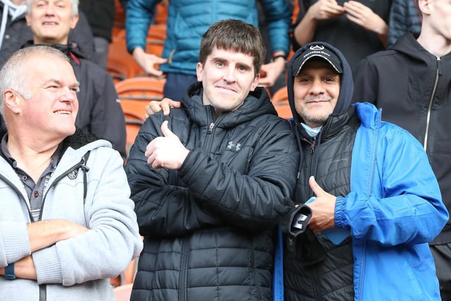 PNE fans ahead of kick-off at Blackpool
