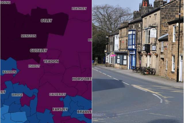 Otley North and South currently have the highest infection rates in Leeds (Photo left: Gov.uk)