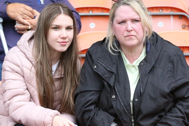 Two PNE fans ahead of kick-off at Blackpool