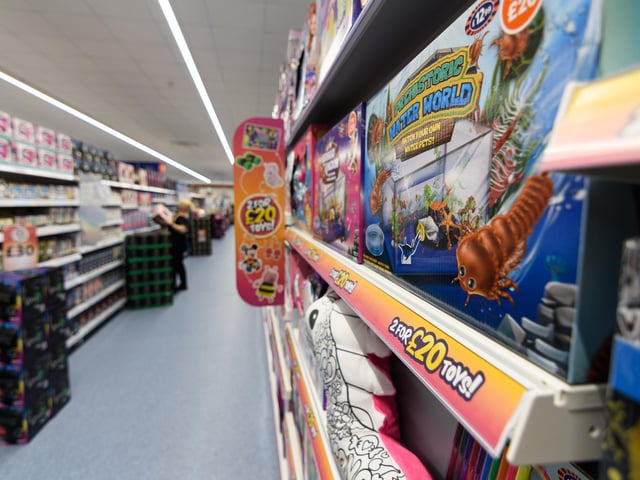The aisles in Bispham's new B&M store which opened today.
