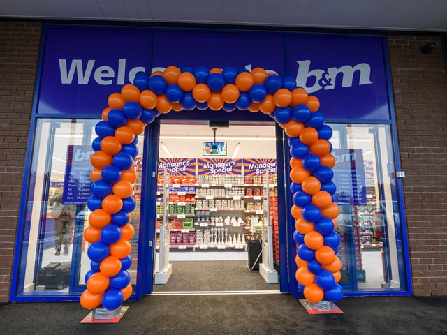 Exterior of the new B&M store in Bispham