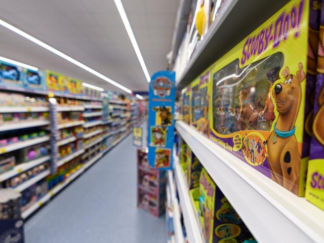 The aisles in Bispham's new B&M store which opened today.