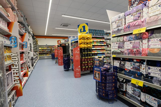 The aisles in Bispham's new B&M store which opened today.