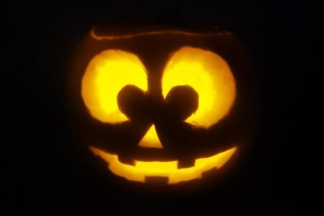 Ian Littljohn's spooky pumpkin.