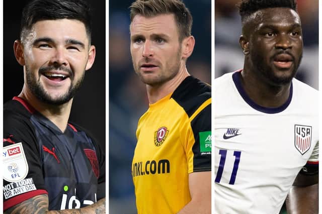 WHERE ARE THEY NOW? - Alex Mowatt, Michael Sollbauer and Daryl Dike are three of 14 players who left Barnsley in the summer. Pictures: Getty Images.