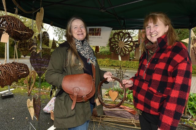 Heather Allen from Eco Arts, right, with customer Jo Smith, left.