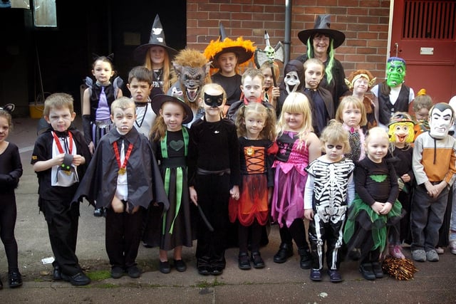 Staff and pupils from Anchorsholme Academy dress up for Halloween