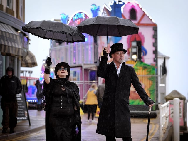 Clowning around in the rain.
w214810p