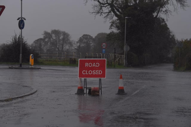 Road closure along the A583 at Vicarage Lane