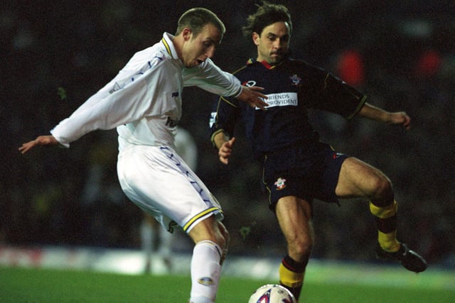 Lee Bowyer gets in a shot past Southampton's Patrick Colleter.