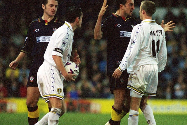 Southampton's Hassan Kachloul pulls his scary face for Lee Bowyer watched by Jason Dodd and Gary Kelly.