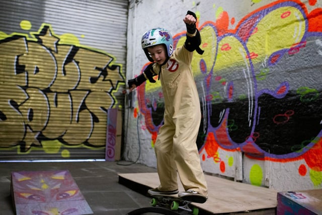The fun at Idle Souls Apperel in Greetland included a skate ramp