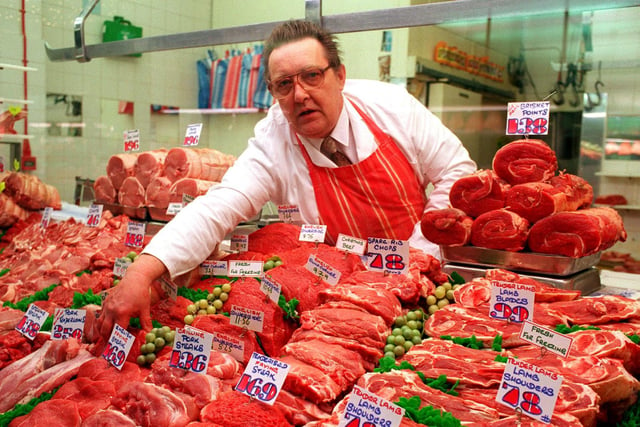 Do you remember butcher Trevor Middleton? He is pictured in December 1997 after the Government introduced a ban on the sale of beef on the bone.