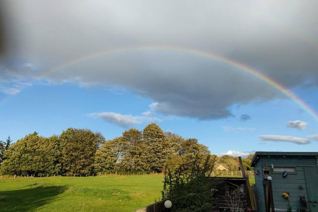 Jude Fitzgerald shared this photo of a rainbow over Newmillardam, "About sums up the weather for the week."