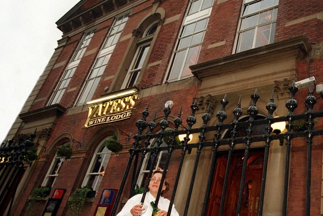 Yates's Wine Lodge opened in Leeds in the former Leeds College of Music building. Pictured is bar steward Katherine Cokill.