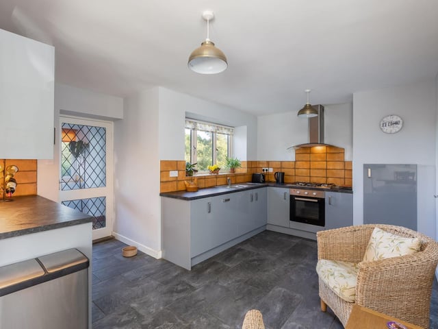 The extended kitchen with family space.