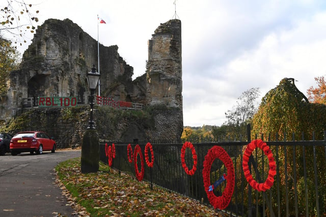 Knaresborough Castle dressed in poppies ahead of Remembrance Day