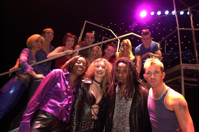 Leeds Grand Theatre preparing to stage rock n pop musical What A Feeling. Pi ctured are characters and dancers, from left, Gwen Dickey, Melanie Marshall, Lincoln Lockheart and Limahl.