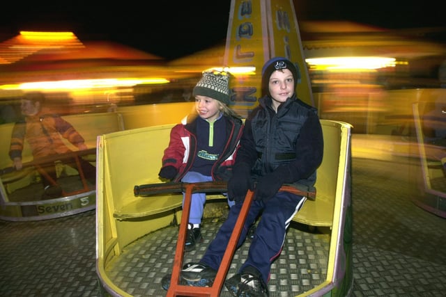 All the fun of the fair for two youngsters in 2000 at Blackpool Cricket Club