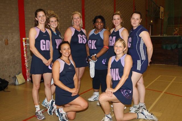 The Townies team are pictured before their Monday Night Netball League game at North Bridge Leisure Centre.