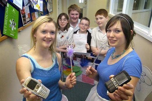 Anti-bullying mentors with students at Whitby Community College.