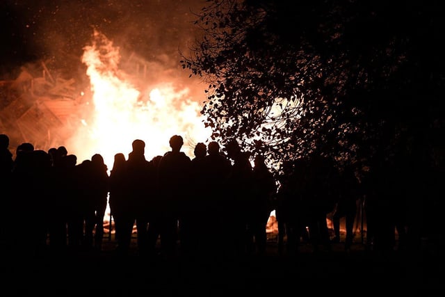 Bonfire and fireworks at Worden Park in Leyland