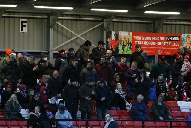 The Boro fans take in the action