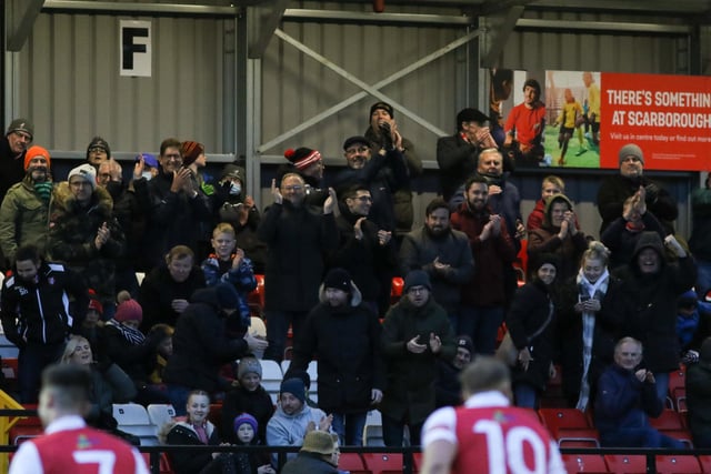 Boro fans cheer on their team at the FLS