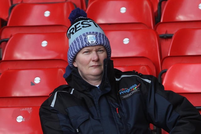 This fan kept warm at the City Ground with a PNE hat