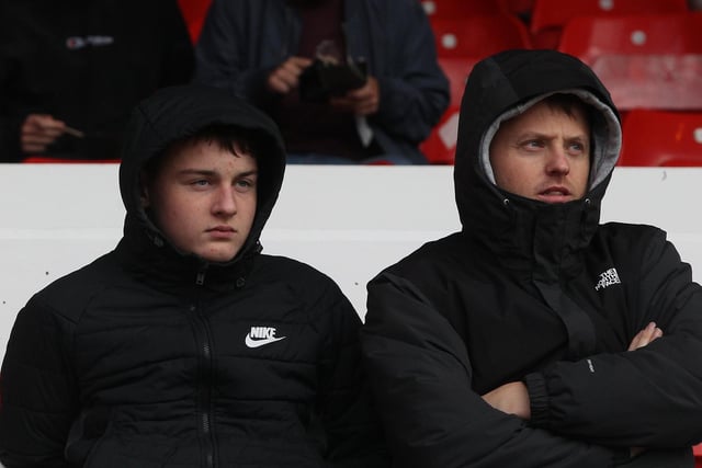 Two PNE fans wrap-up at the City Ground