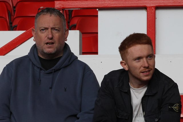 These two PNE fans were in the City Ground away end early