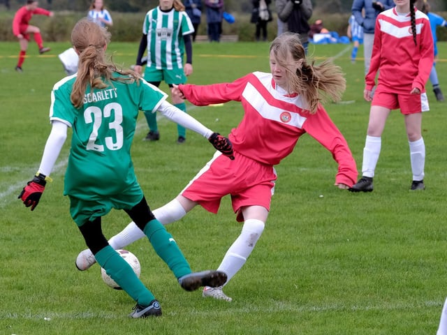 Boro's Kaci Smith gets stuck in

Photo by Richard Ponter