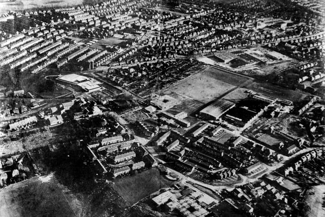 An aerial view of Beeston taken in April 1980.