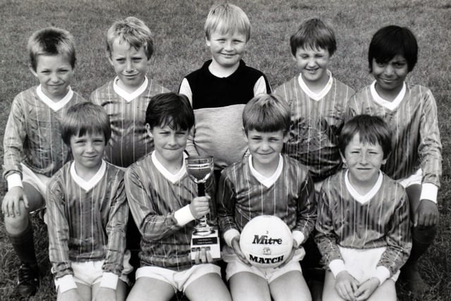 Beeston Hill St Luke's C of E Primary School who won the Leeds Schools' FA U-9s championship in  March 1989. Pictured, back from left, are James Grayson, Robert Barker, Jonathan Nicholson, Andrew Blair and Anil Bhagra. Front, from left, is Scott Walsh, Richard Crawshaw, Philip Orange and Andrew Normanton.