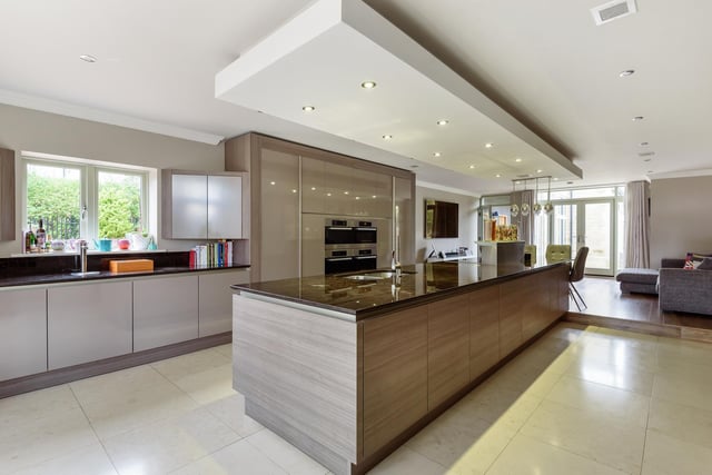 The high quality Siematic kitchen with integrated appliances and central island.