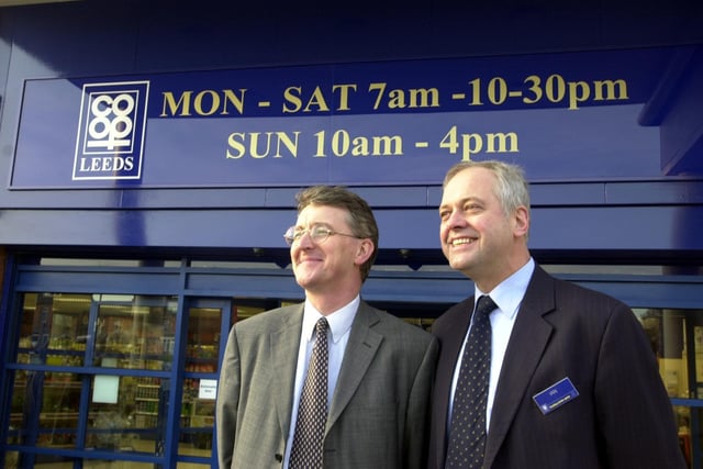 A new Co-op for Armley was opened in LS12. Pictured is Hilary Benn MP (left) with  Ian Hirst, general manager for Co-op foods in December 2001.