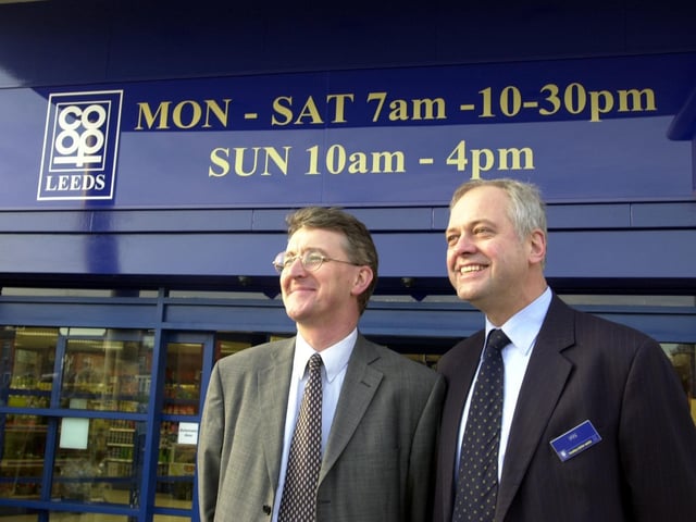 A new Co-op for Armley was opened in LS12. Pictured is Hilary Benn MP (left) with  Ian Hirst, general manager for Co-op foods in December 2001.