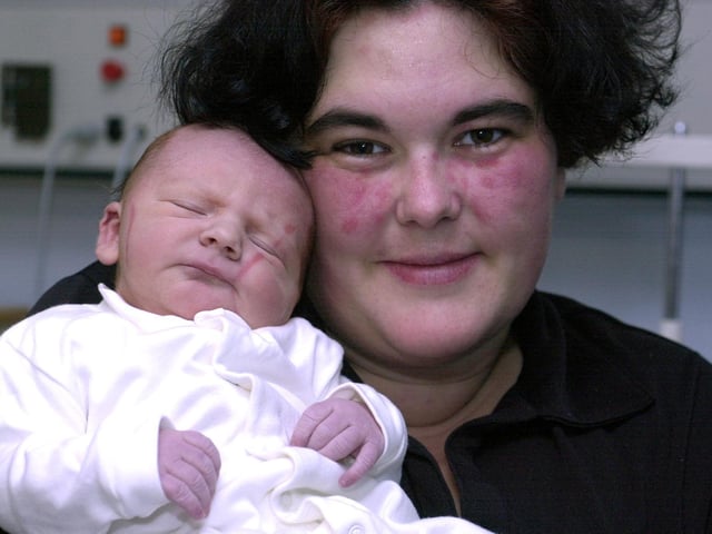 Shelley Barker from Armley is pictured with her new born son Daniel Clark, born on Christmas day at Leeds General Infirmary at 12.45am weighing 8lb 13oz.
